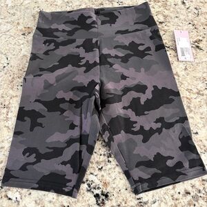 wild fable Gray & Black Camo High-Rise Bike Shorts